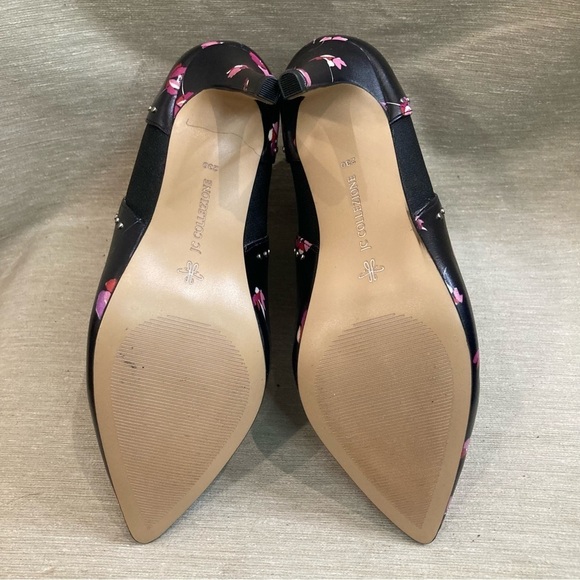 JC COLLECTION Sz 6 Floral Chelsea Pointy Toe Pull On Studded  Details Booties - Picture 9 of 11